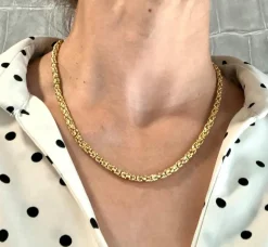 Collier chaine maille royale en Or jaune