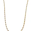 COLLIER CHAINE OR JAUNE MAILLE ALTERNEE