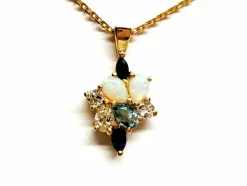 Collier Chaîne + pendentif Or jaune Opale