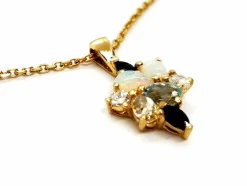 Collier Chaîne + pendentif Or jaune Opale