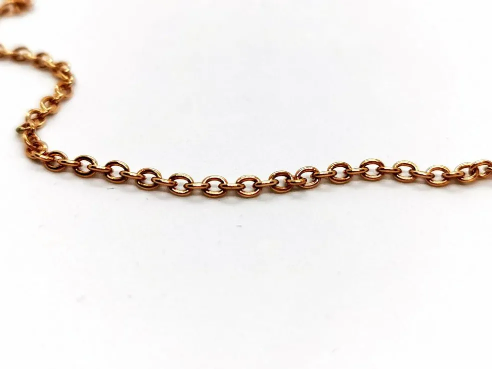 Collier Chaîne + pendentif Or rose Onyx