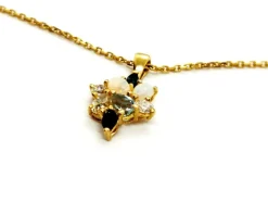 Collier Chaîne + pendentif Or jaune Opale