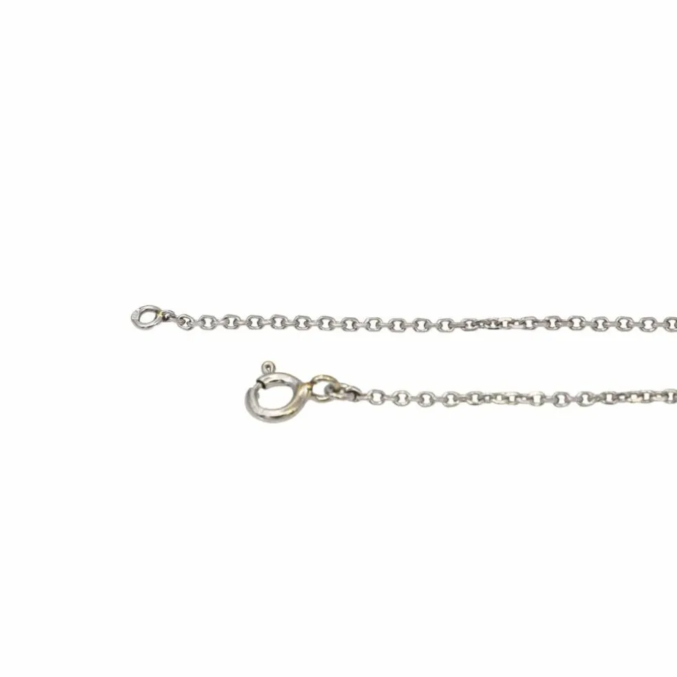 Collier Chaîne + pendentif Or blanc Diamant