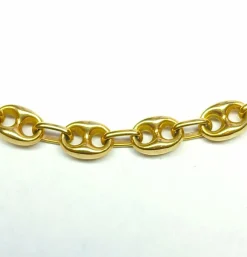 collier chaîne maille grain de café