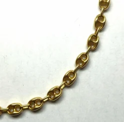 collier chaîne maille grain de café