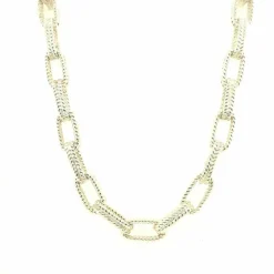 Collier chaîne mailles tressées argent