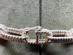 Collier chaîne mailles tressées argent