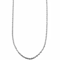 Collier Chaîne Torsade Or blanc