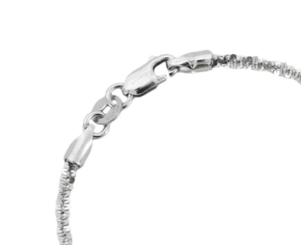 Collier Chaîne Torsade Or blanc