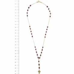 Collier chapelet avec grenats