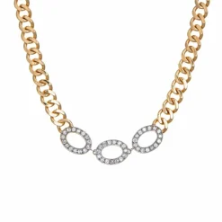 Collier Choker or jaune Diamants