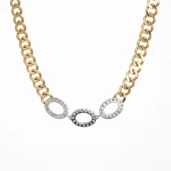 Collier Choker or jaune Diamants