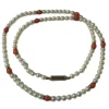 Collier choker or rose perles de culture Akoya corail