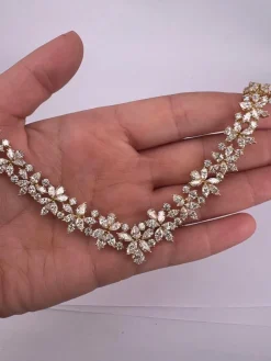 Collier cocktail en or jaune et diamants haut de gamme