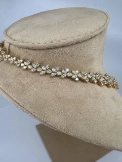 Collier cocktail en or jaune et diamants haut de gamme
