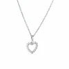 Collier coeur en or blanc et diamants