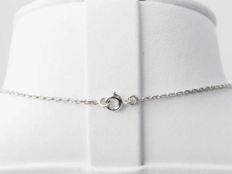 Collier coeur en or blanc et diamants
