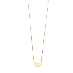 Collier coeur or jaune 18 carats