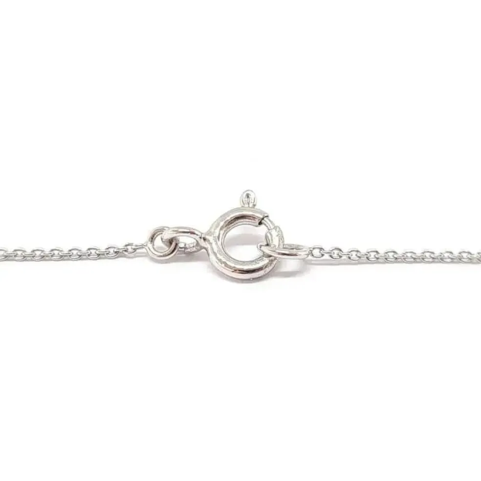 Collier Coeur pavage diamants or blanc