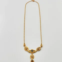 Collier collerette Diamants Saphirs