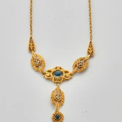 Collier collerette Diamants Saphirs