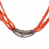 Collier corail et fermoir en argent