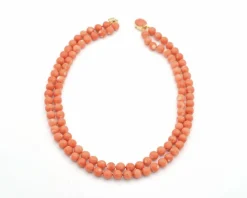 Collier corail Momo avec fermoir en or