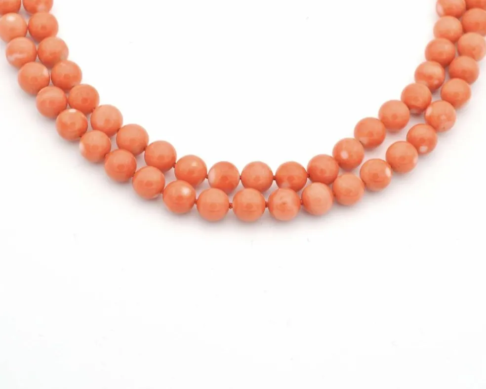 Collier corail Momo avec fermoir en or