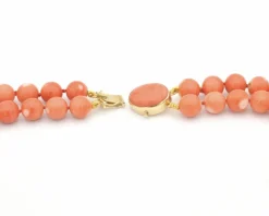 Collier corail Momo avec fermoir en or