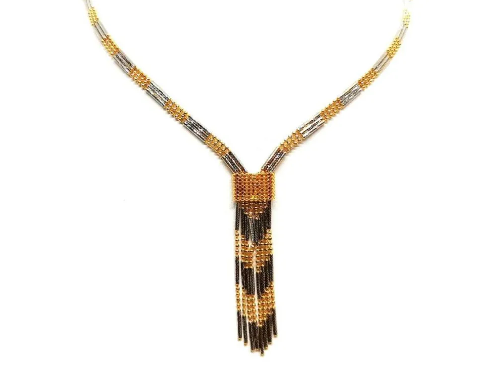 Collier Cravate Or jaune, Or blanc