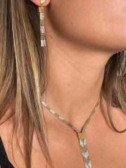 Collier Cravate Or jaune, Or blanc