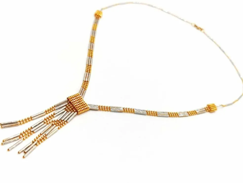 Collier Cravate Or jaune, Or blanc