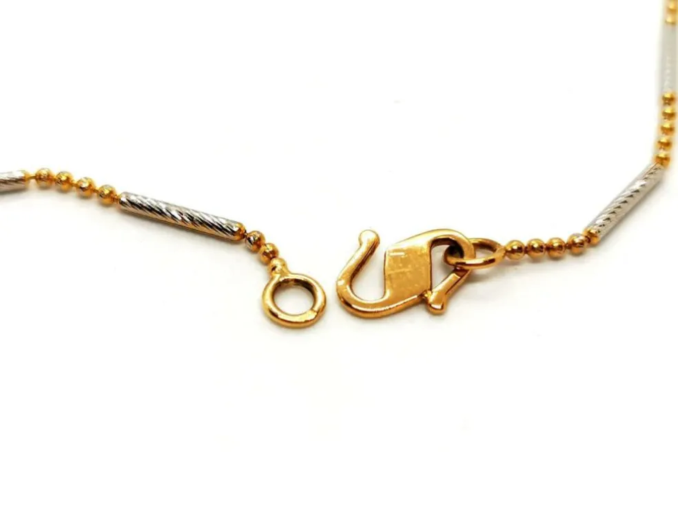 Collier Cravate Or jaune, Or blanc