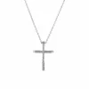 COLLIER "CROIX" OR BLANC & DIAMANTS