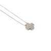 Collier crucifix en or blanc pavé diamants