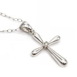Collier CRUX en or blanc avec diamants