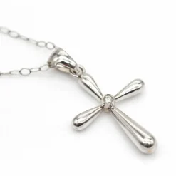 Collier CRUX en or blanc avec diamants