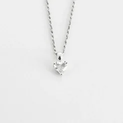 Collier Cœur D’Amour or blanc diamant