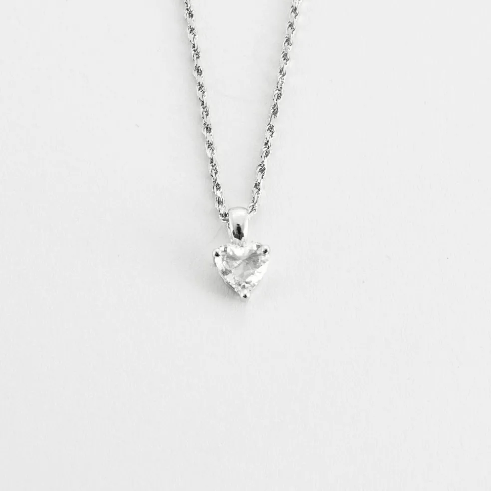 Collier Cœur D’Amour or blanc diamant