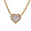 Collier cœur diamants en or 18k et platine