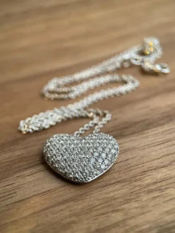 Collier cœur en diamants