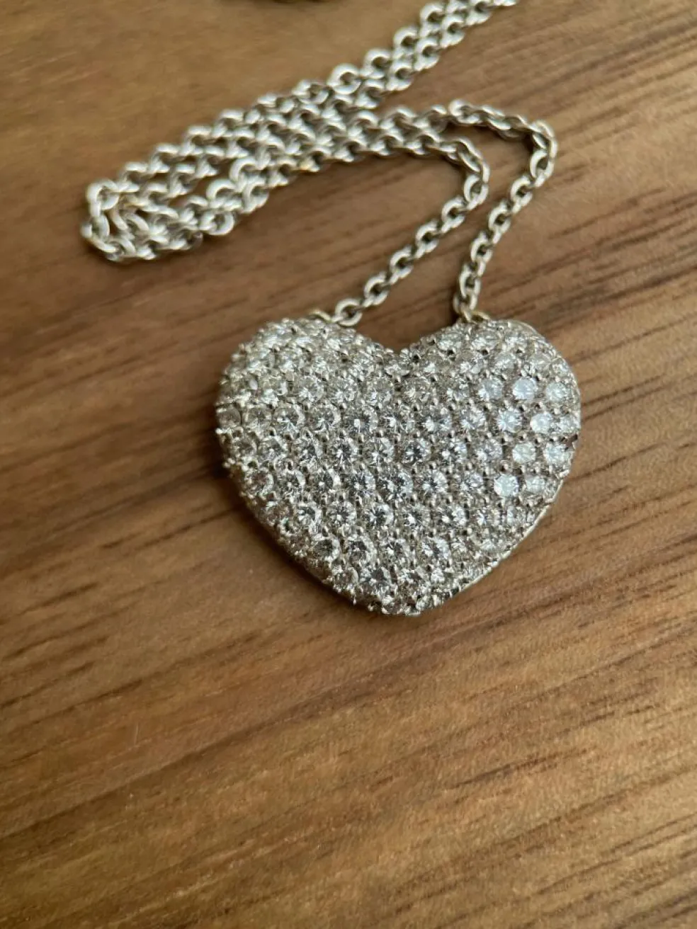 Collier cœur en diamants