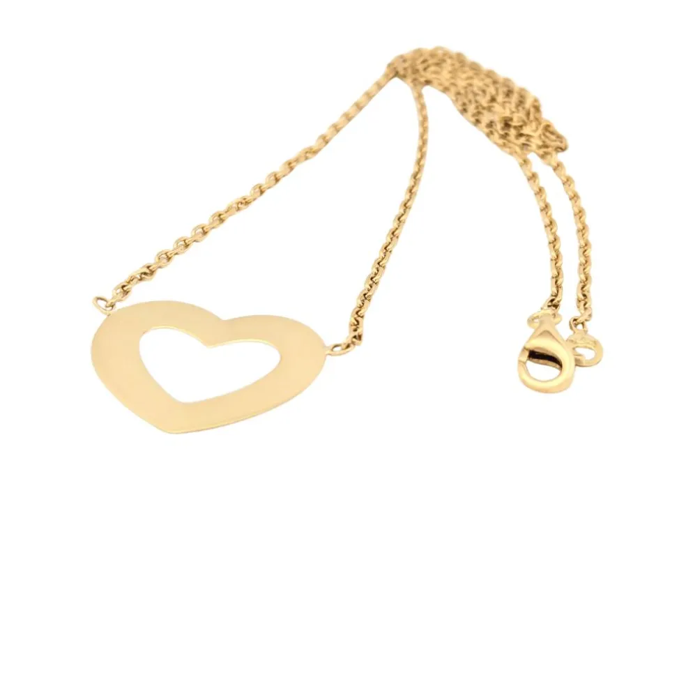Collier cœur en or jaune
