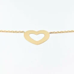 Collier cœur en or jaune