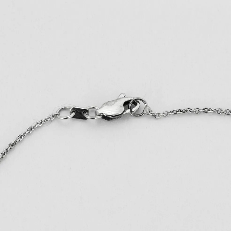 Collier D'Amour or blanc diamants