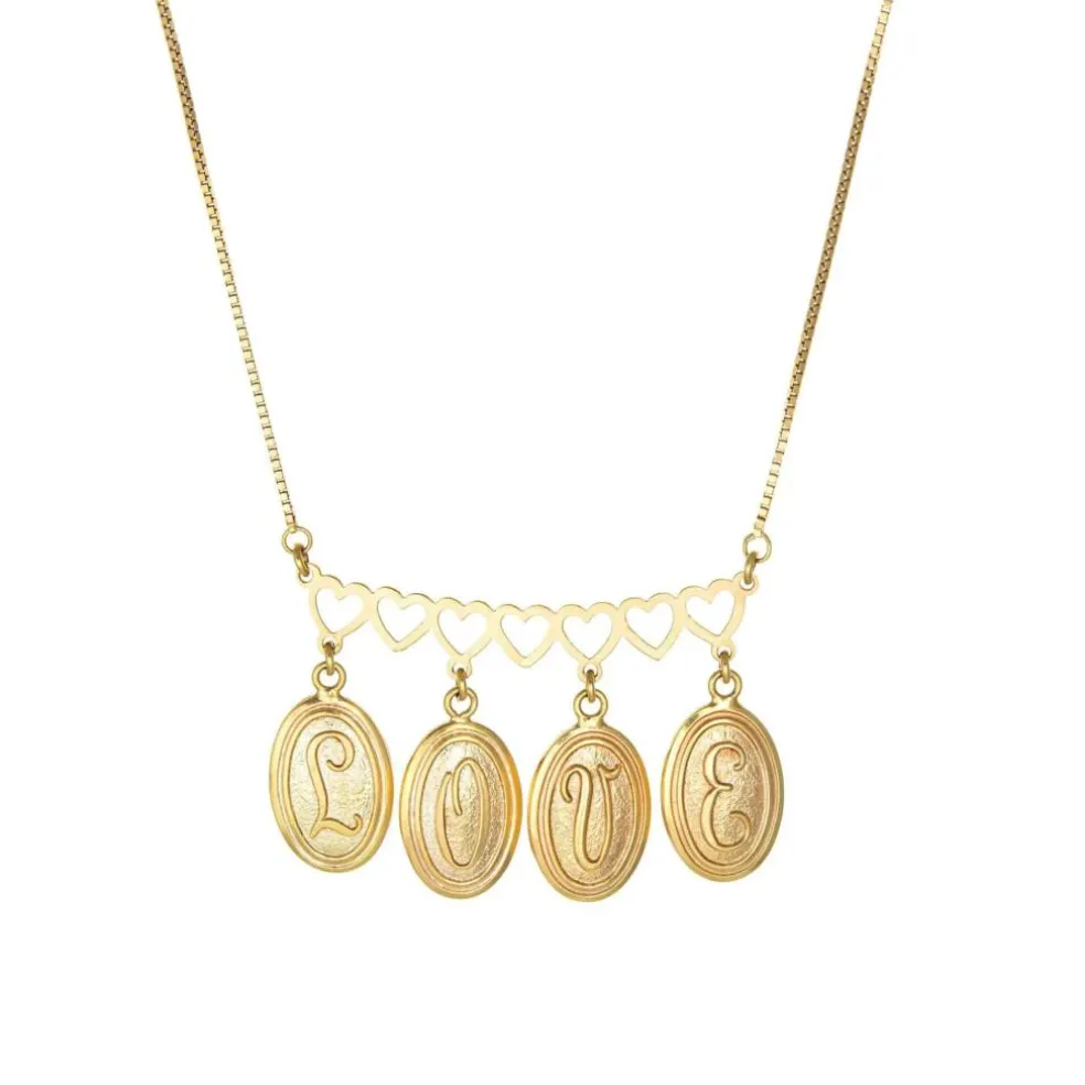 Collier d'amour vintage or jaune