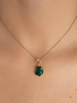 COLLIER "DANSEUSE" OR & PIERRES