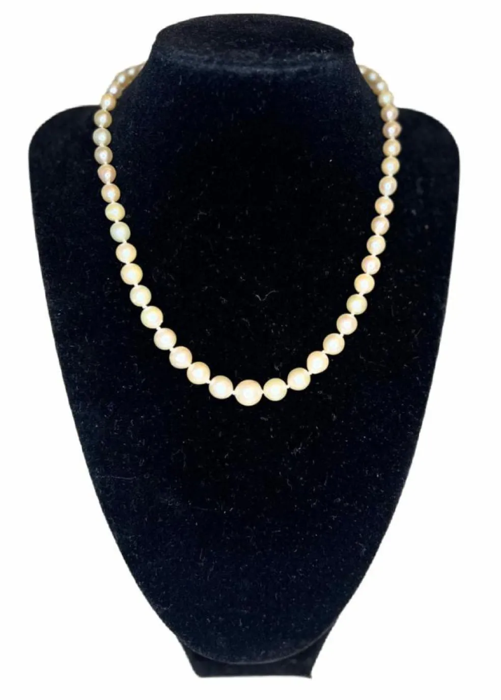 Collier de 51 perles de culture, fermoir argent