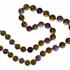 Collier de perles alternées en améthyste et en quartz citrine