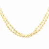 Collier de perles ancien double rang, fermoir or et diamants